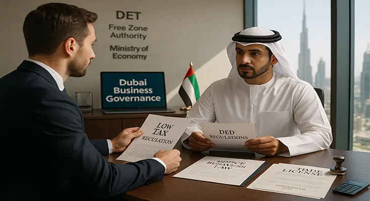 Who governs Business Set up in Dubai laws?